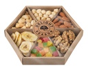 Набор орехов и сухофруктов Delight Season оранжевый менажница, 190г