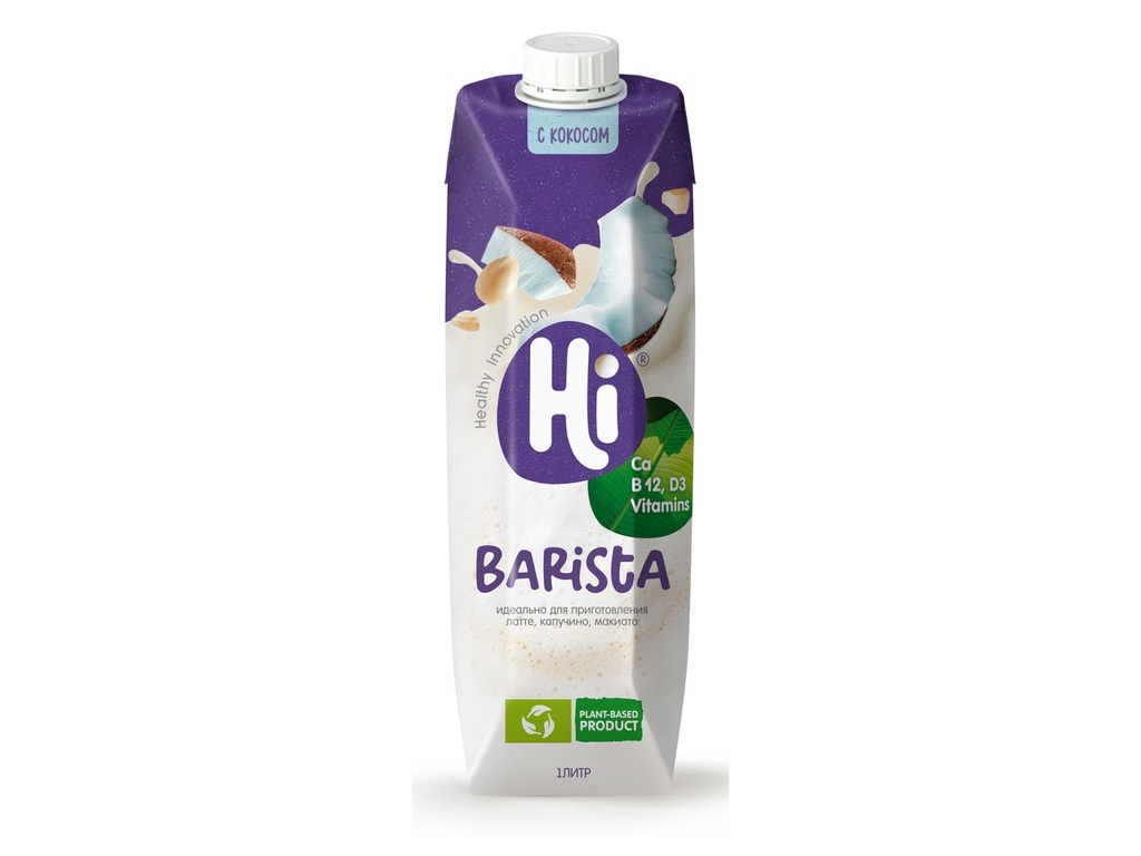 Напиток соевый с кокосом BARISTA 1,8% "HI", 1л