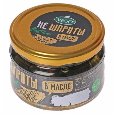 ВЕГАНСКИЕ ШПРОТЫ В МАСЛЕ VEGO, 250г