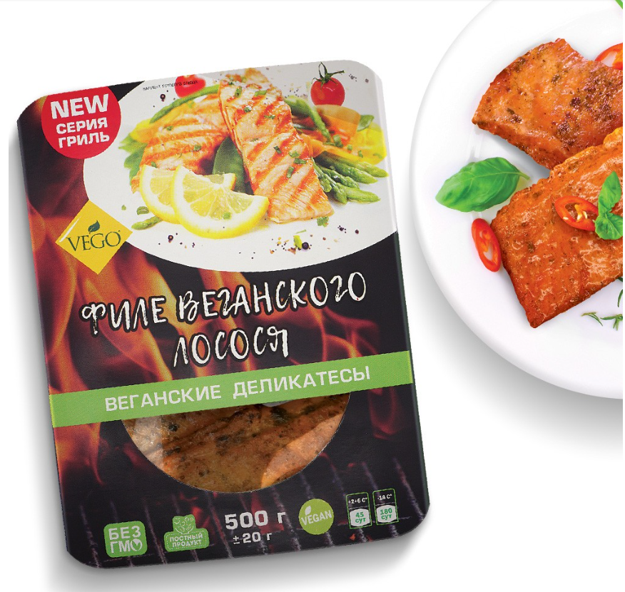 ФИЛЕ ВЕГАНСКОГО ЛОСОСЯ VEGO, 0,5кг