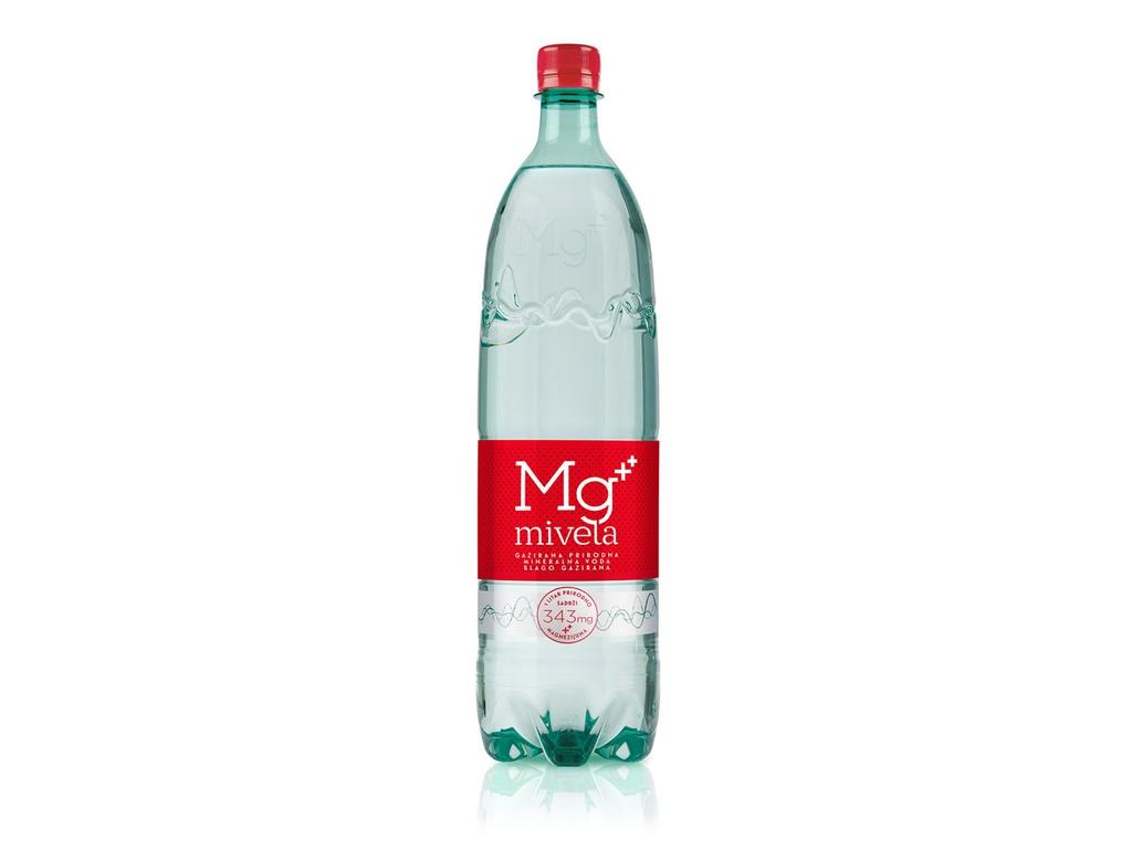 Вода Mivela Mg++ минеральная лечебно-столовая газированная, 1л