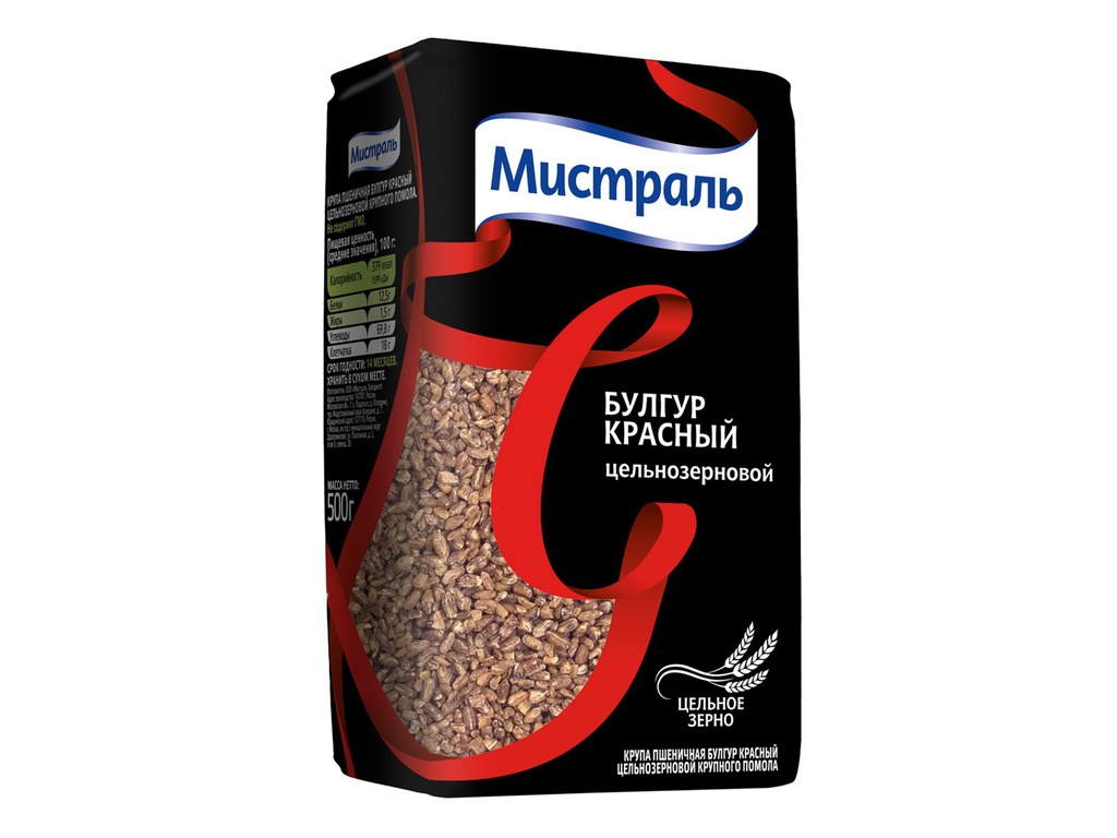 Булгур красный цельнозерновой Мистраль, 500г