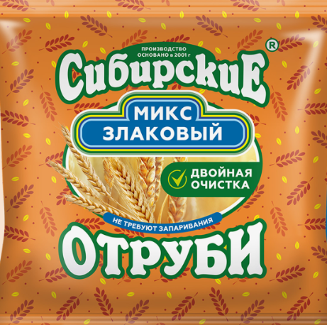 Отруби Микс злаковый Сибирская клетчатка, 180г