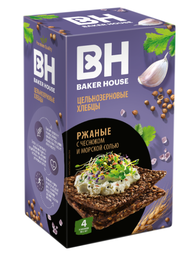 Хлебцы Baker house ржаные с чесноком, 180г