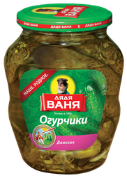 Огурчики Дядя Ваня Маринованные Дамские, 680г